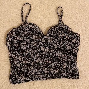 Cute floral, cropped tank top